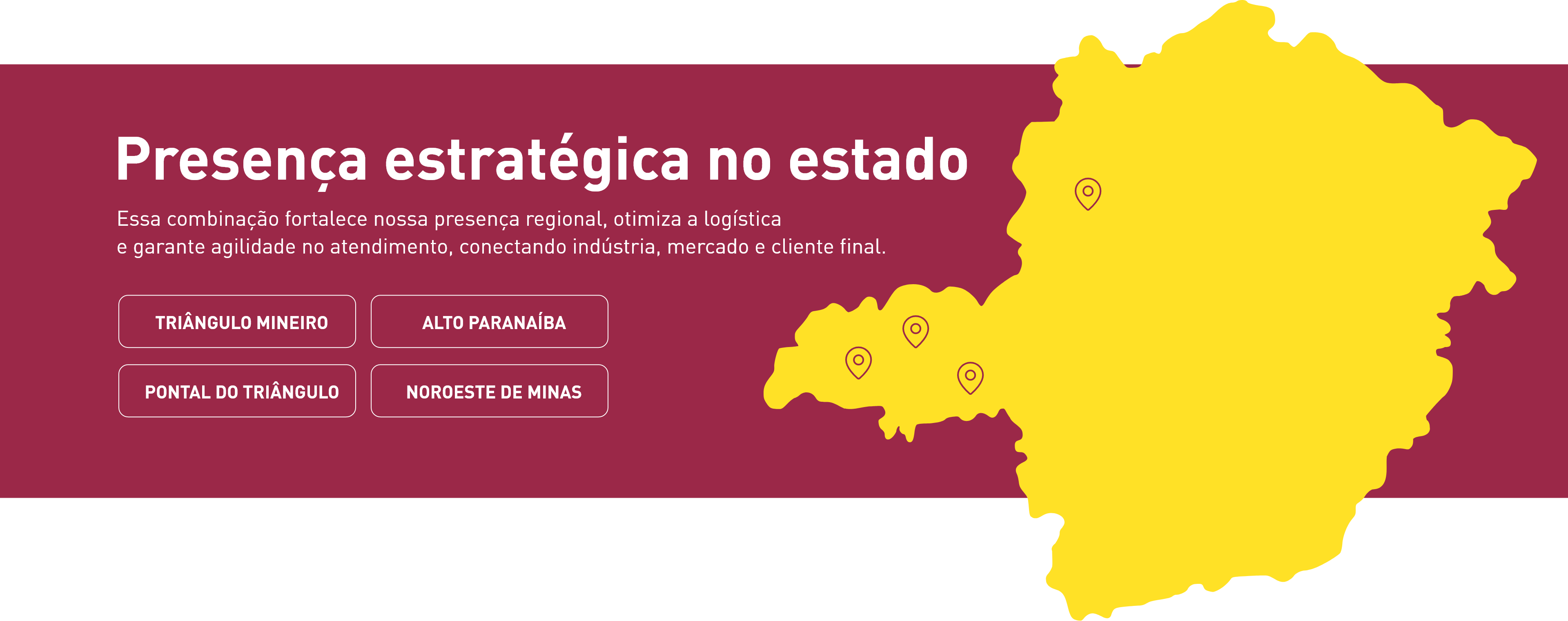 Presença Estratégica no Estado — Triângulo Mineiro, Alto Paranaíba, Pontal do Triângulo e Noroeste de Minas